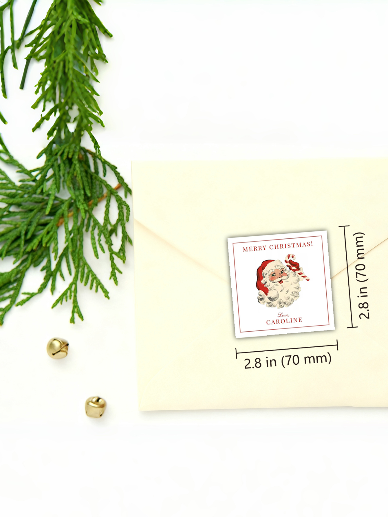 Personalized Vintage Santa Claus Stickers